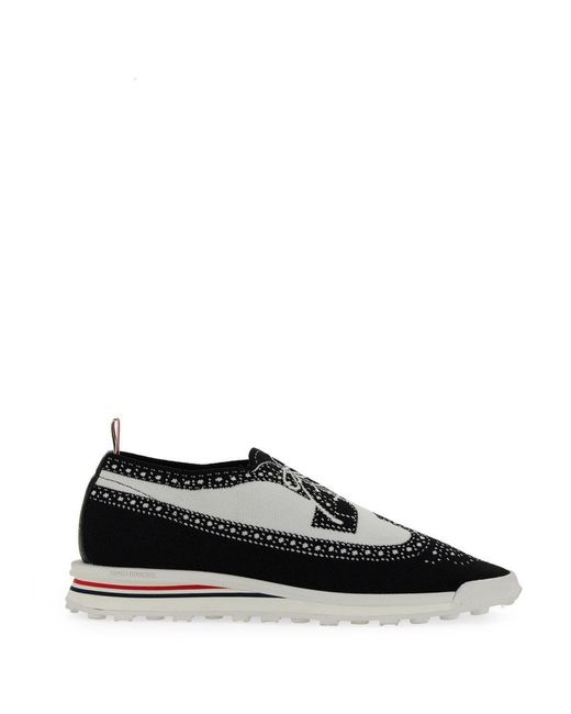 Thom Browne Black Tech Runner Sneaker for men