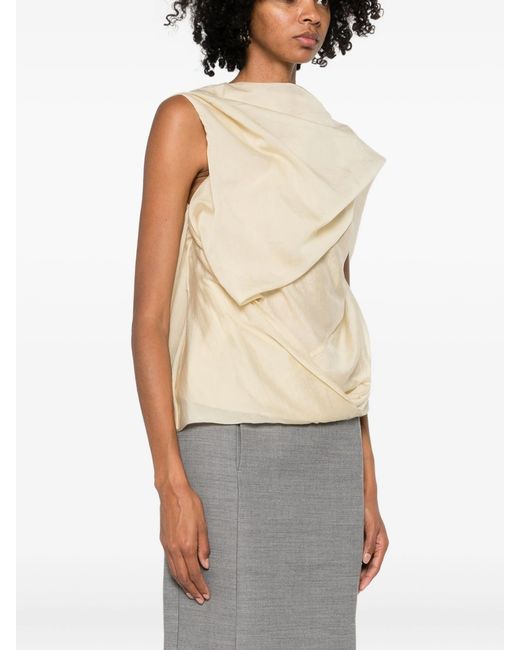 Entire studios Natural Side Drape Top Soft Tan