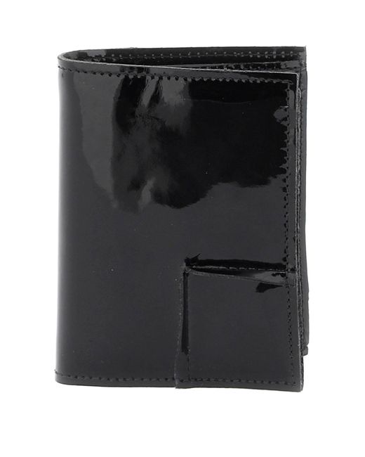 Comme des Garçons Comme des Garcons Brieftasche Bifold Patent Leder Brieftasche in in Black für Herren