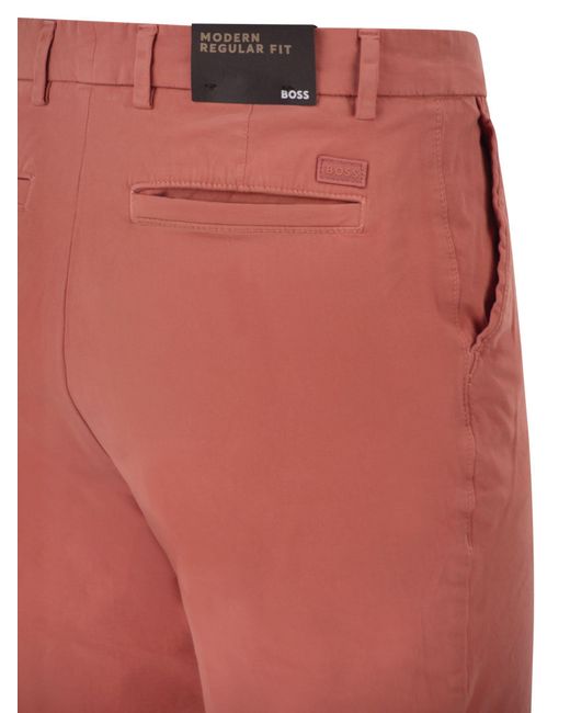 Boss Red Stretch Cotton Chino Shorts for men