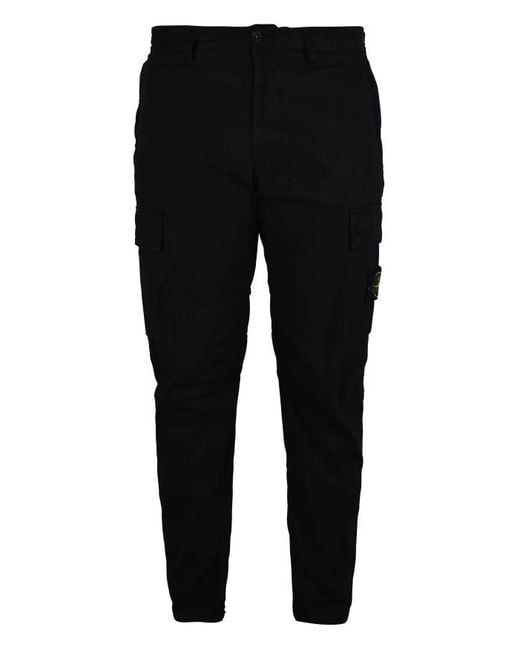 Stone Island Black Cargo Pants