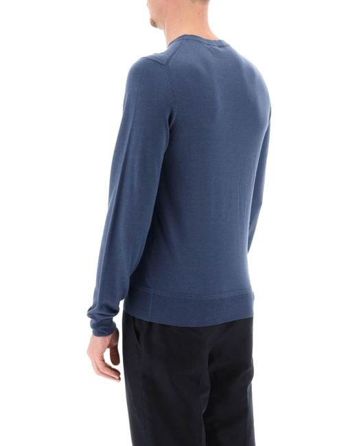 Pullover Leggero In Cashmere E Seta di Tom Ford in Blue da Uomo