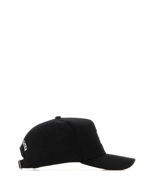DSquared² Black Cotton Baseball Cap