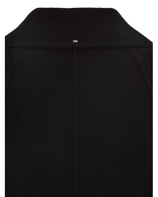 Umano short cashmere miscela vestito cappotto di Sportmax in Black