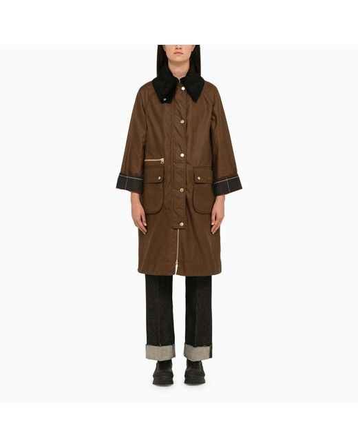 Townfield Brown Canvas Parka Barbour