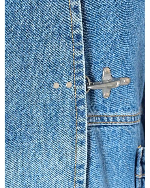 Fay Blue Mini 3 Ganci Denim Coat Cotton Heavy Jacket
