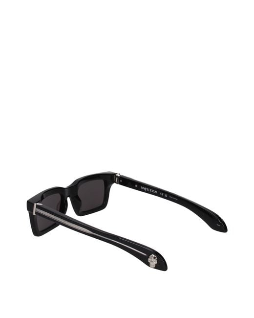 McQueen Black Alexander Mc Queen Sunglasses Acetate