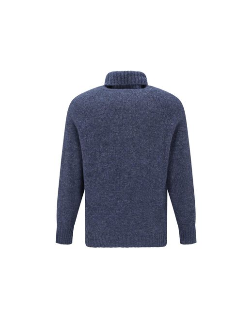 Brunello Cucinelli Blue Turtleneck Sweater for men