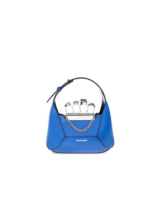 Alexander McQueen Blue Mini-Tasche mit Juwelen