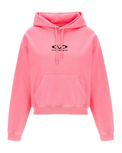 Vetements Pink 'Oval Logo' Hoodie