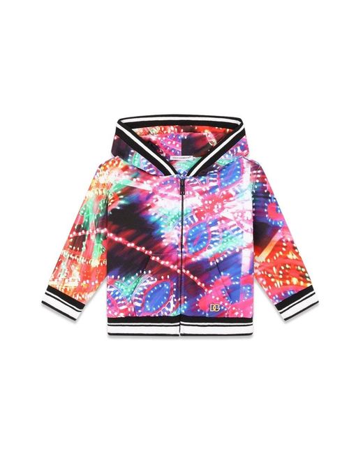 Dolce & Gabbana White Zipper Hoodie