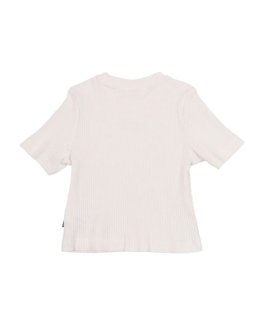 Palm Angels White Logo Rib Baby Tee S/S Girl for men