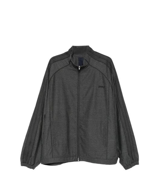 Juun.J Black Wool Track Zip Up Top