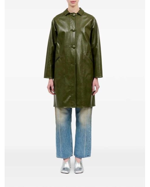 MM6 by Maison Margiela Green Single Breasted Coat