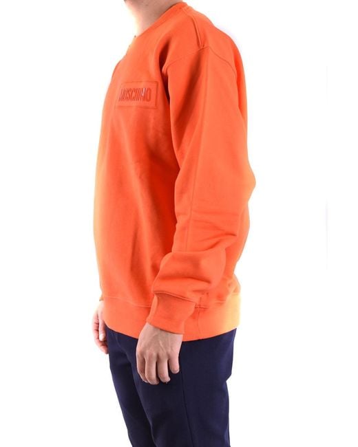 Moschino Orange Cotton Sweatshirt for men