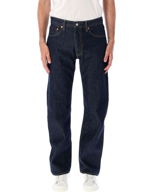Levi's Blue 555 Relaxed Straight Jeans for men