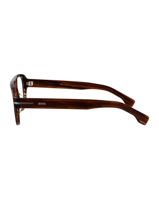 Boss Black Horn Acetate Glasses for men