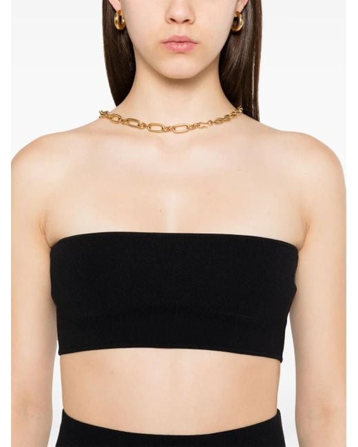 Totême  Gebreide Bandeau Top in het Black