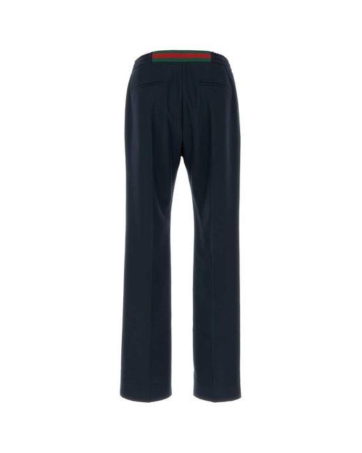 Gucci Blue Technical Panama Pants for men