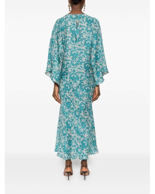 Gianluca Capannolo Blue Robbie Silk Dress