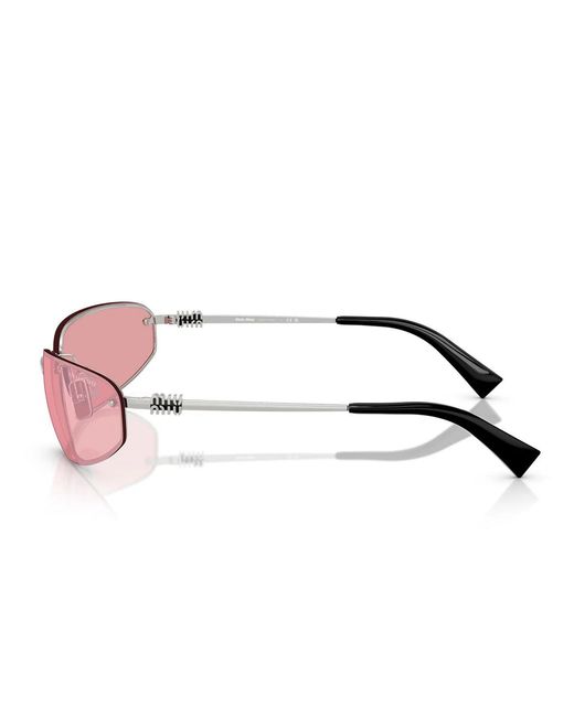 Miu Miu Pink Sonnenbrille Mua50 S 1 Bc70 J Silber/Rosa verspiegelte Damen
