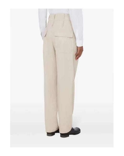 Moschino White Chic Trousers For