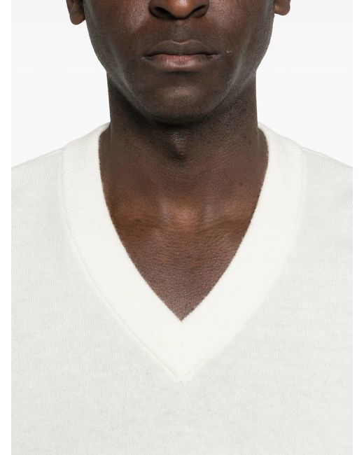 Entire studios White Knit V Neck