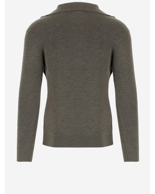 Tagliatore Gray Linton Wool Sweater for men