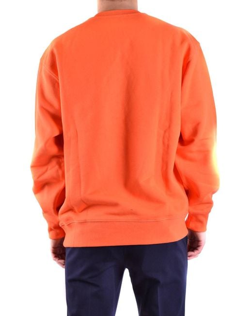 Moschino Orange Cotton Sweatshirt for men