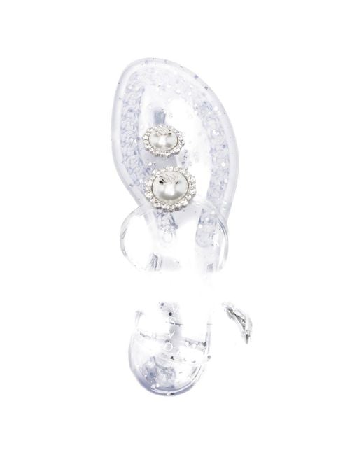 Casadei White Slingback Sandals