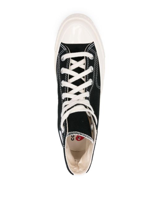 COMME DES GARÇONS PLAY Black C70 Hi Top Small Heart Shoes