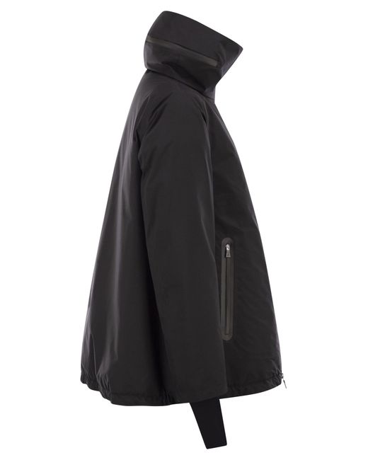 Herno Black A Shaped Down Jacket With Hood, 2 Layers