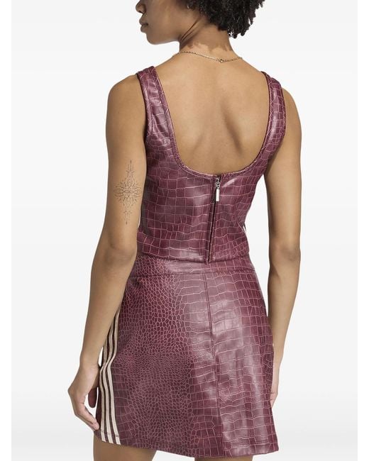 Adidas Purple Pleather Corset