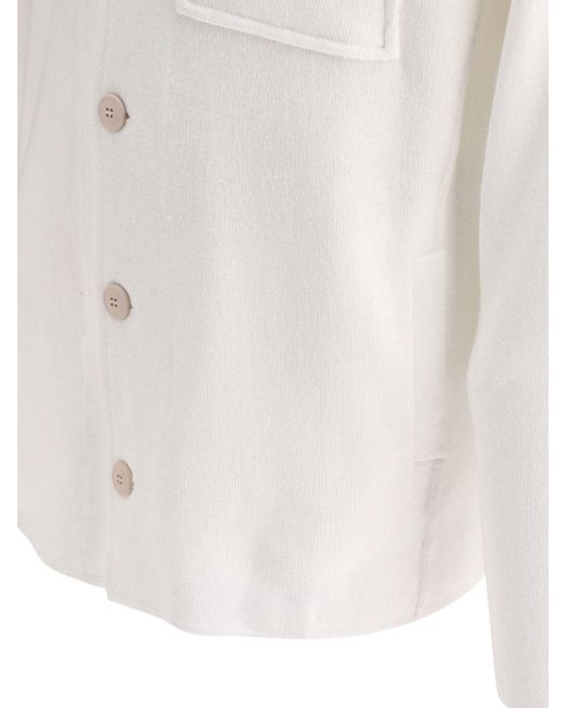 Openshirt con tasche toraciche di Lardini in White da Uomo