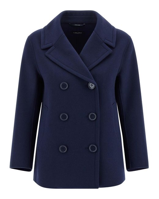 Max Mara Blue 'Elise' Mantel