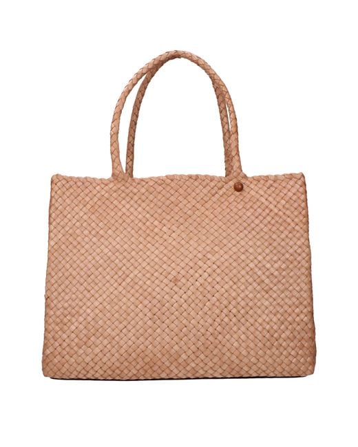 Tory Burch Brown Pink Leather Shoulder Bag