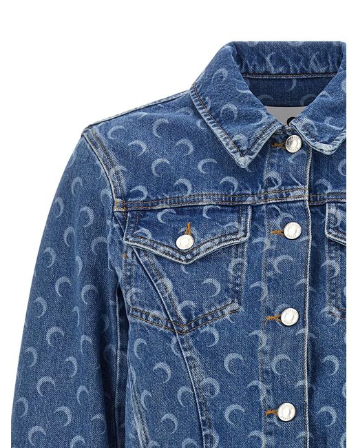 MARINE SERRE Blue 'Moon' Jacket