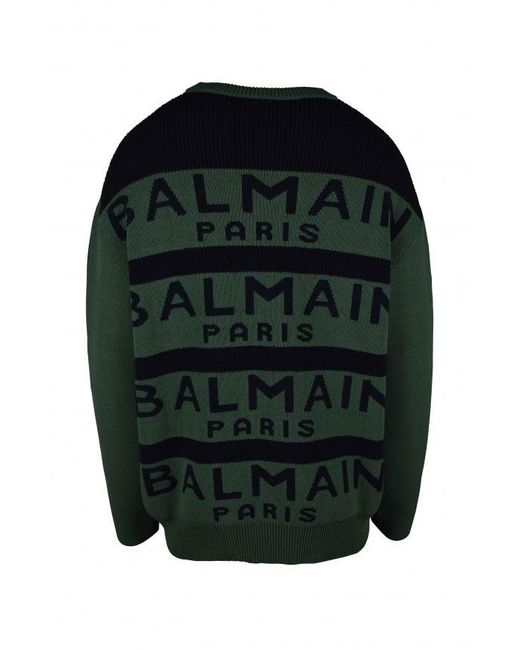 Balmain Green Sweater for men