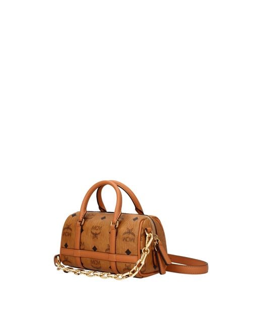 MCM Brown Borse A Mano Donna Pelle Marrone/Cognac for men