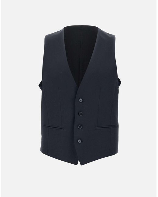 Boss Blue H Huge Wool Vest for men