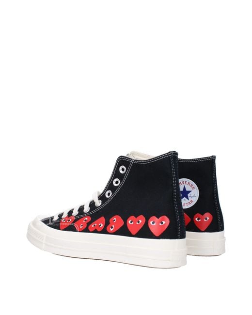 Comme des Garçons Black Sneakers Converse Uomo Tessuto Nero/Rosso for men