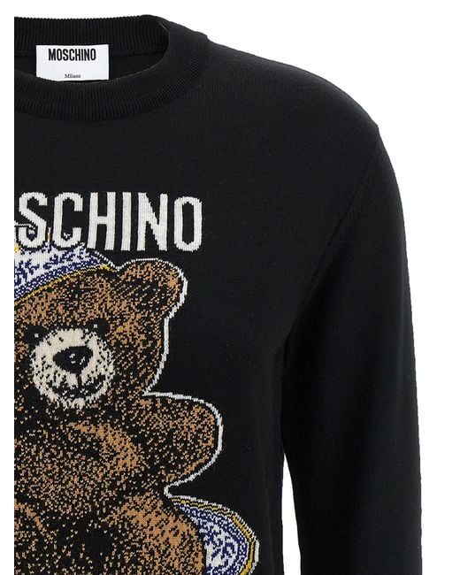 Moschino Black Extrafine Virgin Wool Sweater