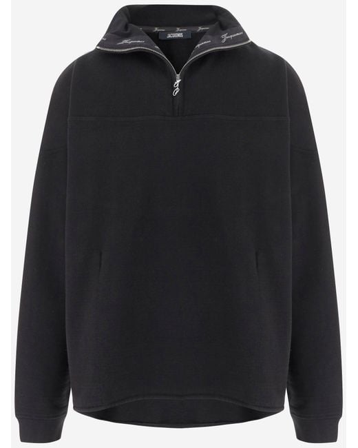Jacquemus Black Sweatshirt Rond Carré for men