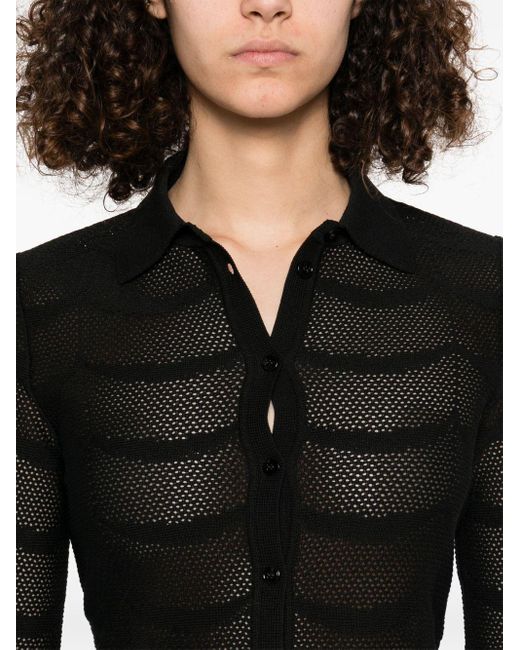 Tom Ford Black Cotton And Silk Shirt