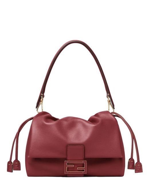 Fendi Red Medium "Baguette Mom" Bag