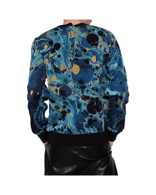 Dolce & Gabbana Musterer Pullover in Blue für Herren