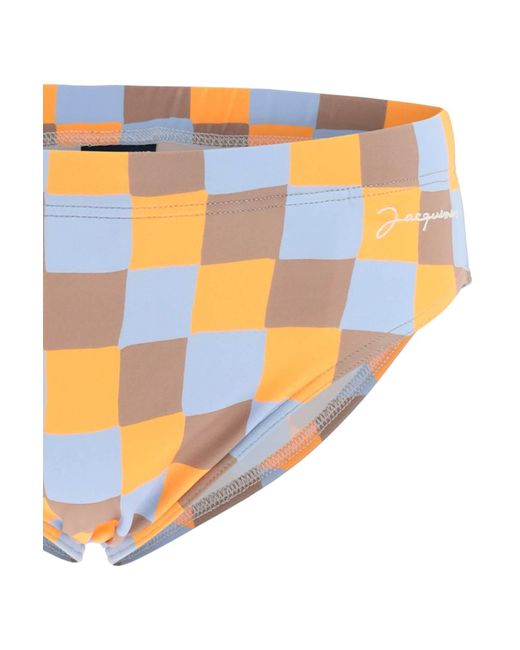 Jacquemus 'orange Damier' Zwembroeken in het Multicolor voor heren