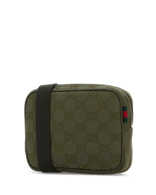 Gucci Green Gg Fabric Crossbody Bag for men