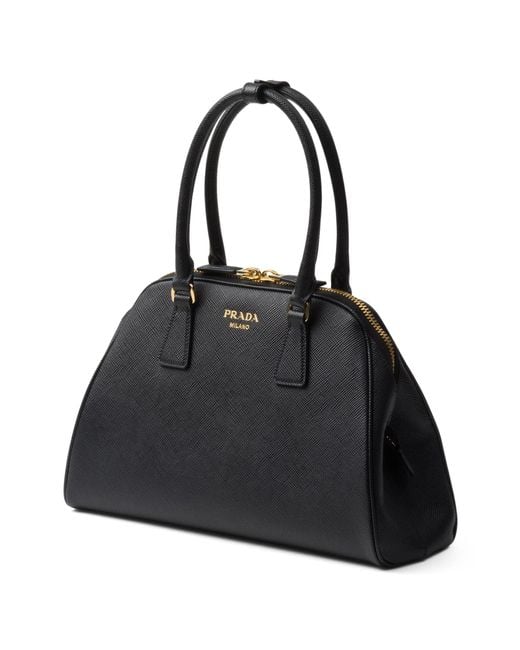 Prada Black Medium Saffiano Leather Tote Bag