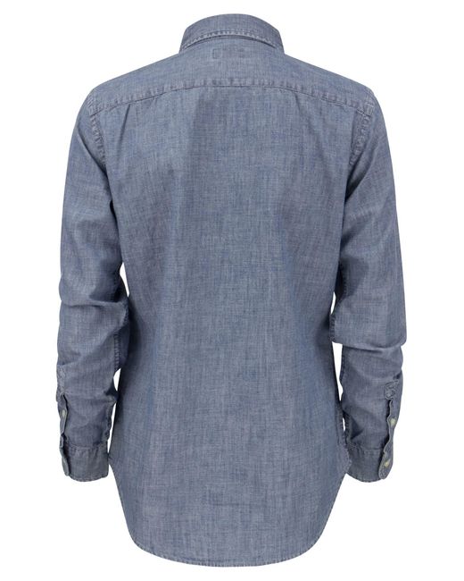Polo Ralph Lauren Cotton Chambray Shirt in het Blue